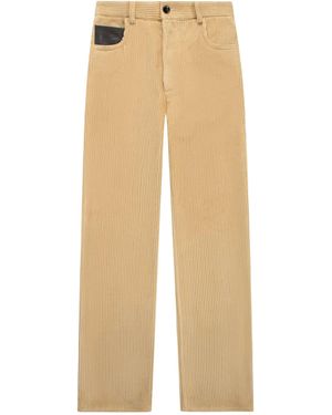 Bottega Veneta Corduroy Cotton Trousers - Natural