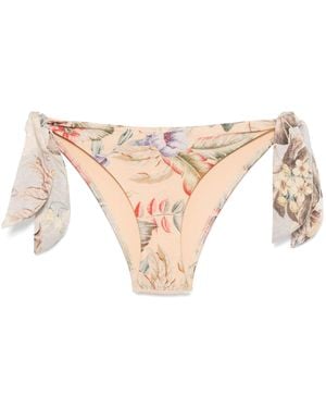 Zimmermann Coco Scarf Tie Bikini Bottoms - Natural