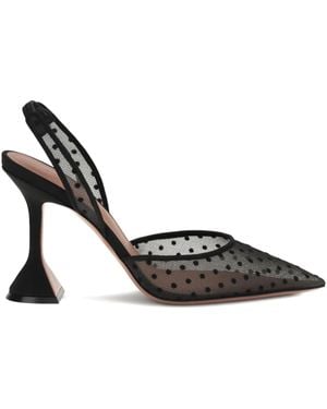 AMINA MUADDI 95mm Holli Polka-dot Heeled Pumps - Metallic