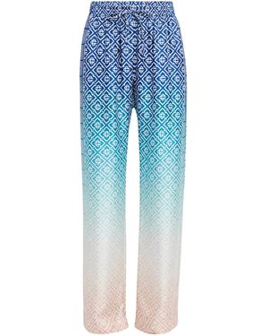 CASABLANCA Ombrè-effect Trousers - Blue
