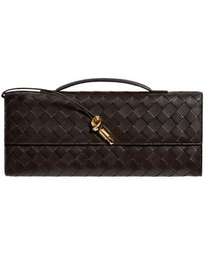 Bottega Veneta Andiamo Leather Tote Bag - Gray
