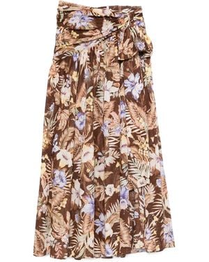 Zimmermann Coco Bow-detail Maxi Skirt - Multicolour