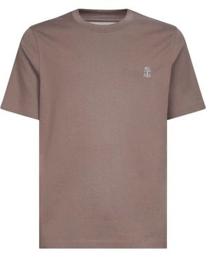 Brunello Cucinelli Crew-neck T-shirt - Brown