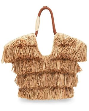 Zimmermann Small Goldentime Fringed Tote Bag - Multicolour