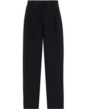 The Row Lilas Pant In Wool And Linen - Blue