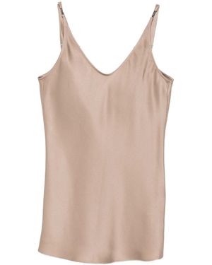 Brunello Cucinelli Silk Top - Natural