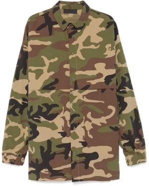 Fear Of God Camouflage Recycled Nylon Blend Shirt - Green