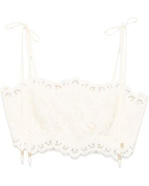 Zimmermann Cropped Top - White