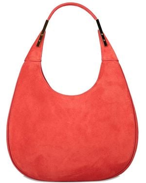SAVETTE Florence Crescent-shaped Shoulder Bag - Red
