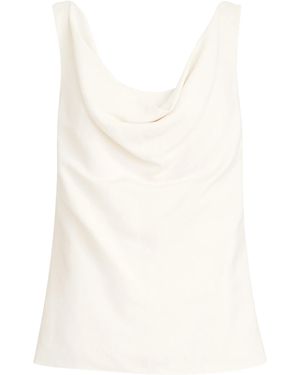 Brunello Cucinelli Linen Blend Tank Top - White