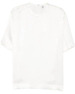 TOTEME Satin T-Shirt - White