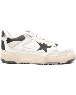 Golden Goose Forty2 Leather Upper Heel And Spur Suede Toe Rubber Star - Natural