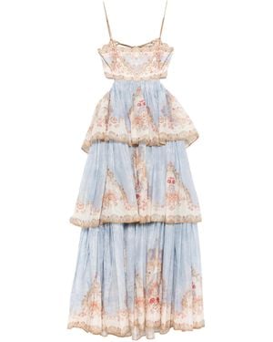 Zimmermann Patterned Dress With Lurex Thread - Blue