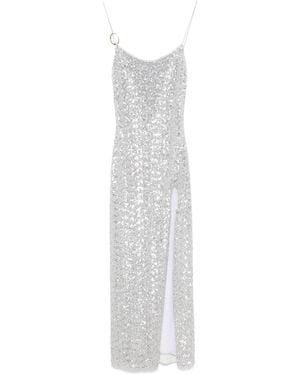 Oséree Sparkling Sequin Long Dress For - White