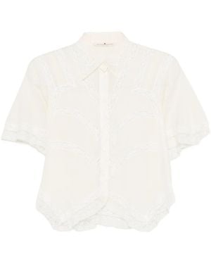 Ermanno Scervino Embroidered Cotton Shirt - White
