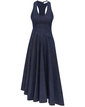 Zimmermann Denim Scoop Neck Midi Dress - Blue