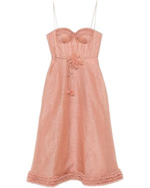 Zimmermann Luna Ruffled Dress - Pink