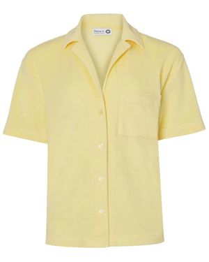 Hunza G Terry Towelling Cuban Shirt - Yellow