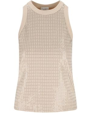 Brunello Cucinelli Cotton Tank Top - Natural