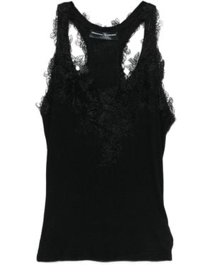 Ermanno Scervino Lace-detail Top - Black