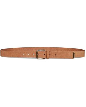Brunello Cucinelli Leather Buckle-fastening Belt - White
