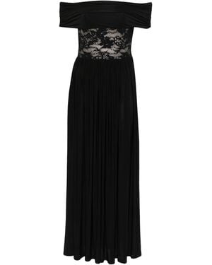 Zimmermann Long Dress With Bardot Neckline - Black