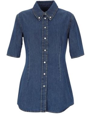 Mugler Buttoned Shirt - Blue