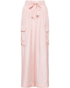 Zimmermann Halliday Silk Cargo Pants - Pink