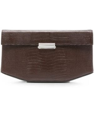 TOTEME Lizard-effect Leather Shoulder Bag - Brown