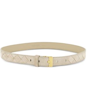 Bottega Veneta Beige Suede Belt - Natural