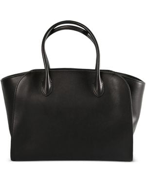 The Row 12 Marlo Leather Tote Bag - Black