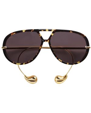 Bottega Veneta Drop Aviator Sunglasses - Brown