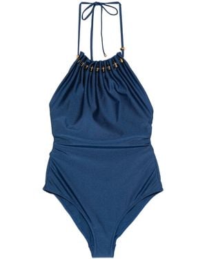 Zimmermann Aster Embellished Swimsuit - Blue