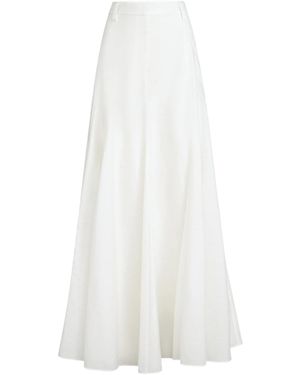 Brunello Cucinelli Flared Skirt With Monili - White