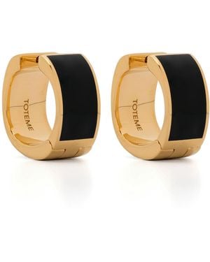TOTEME Signature Hoops - Black