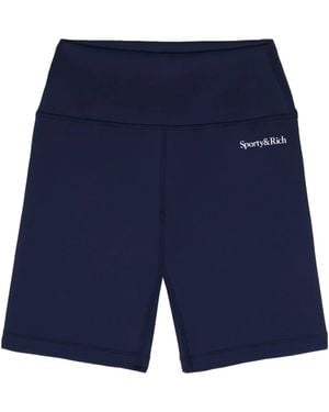 SPORTY&RICH High-waisted Shorts - Blue