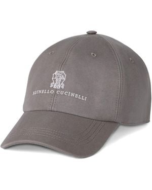 Brunello Cucinelli Logo Baseball Cap - Grey