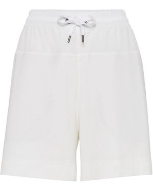 Brunello Cucinelli 'Paneled Track' Shorts - White