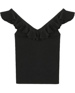 Zimmermann Fine-ribbed Top - Black