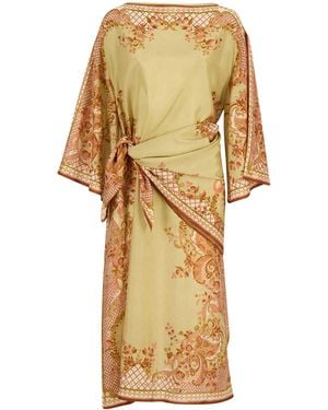Zimmermann Paisley-print Midi Dress - Metallic