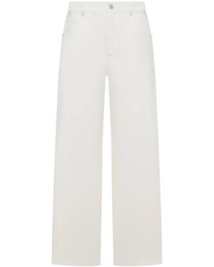 Brunello Cucinelli Straight-leg Cotton Jeans - White
