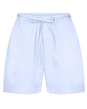 Loulou de Saison Malone Cotton Poplin Shorts - Blue