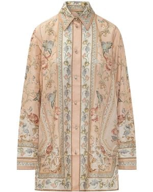 Zimmermann Roselight Paisley-print Shirt - White