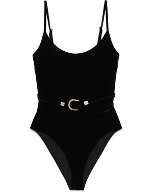 ワンピース水着 ZIMMERMANN RHIANNON PRINTED SWIMSUIT Zimmermann Rhiannon Wide Link One-Piece Halter Swimsuit