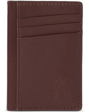 Brunello Cucinelli Leather Card Holder - Brown