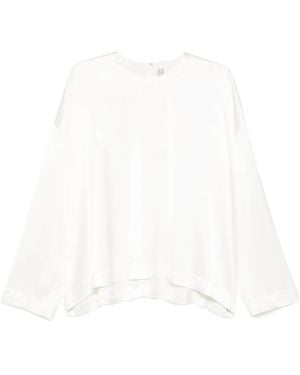 TOTEME "Boxy Satin" Top - White
