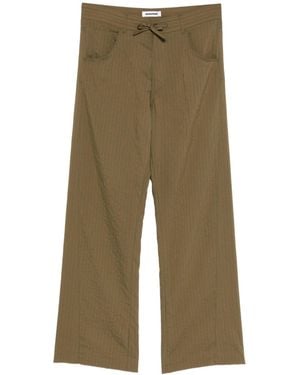 DARKPARK Iris Paper Bag Drawstring Striped Pants - Green