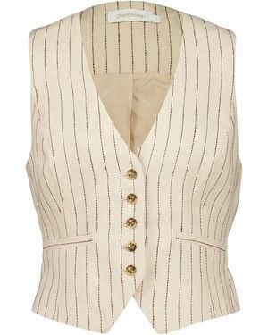 Zimmermann Rebellion Pinstripe Waistcoat - Natural