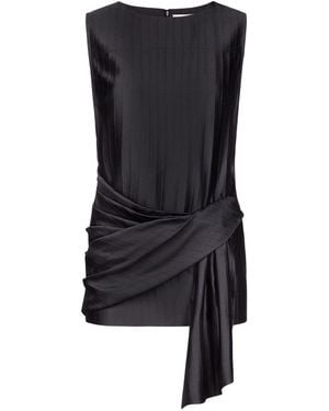 Loulou de Saison Fonda Draped Top - Black