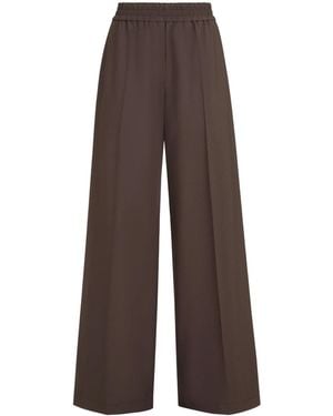 Brunello Cucinelli Loose Fit Wool Trousers - Brown